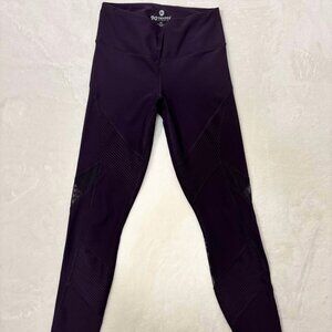 Women's Violet Leggings with Mesh & Raised Fabric Accents